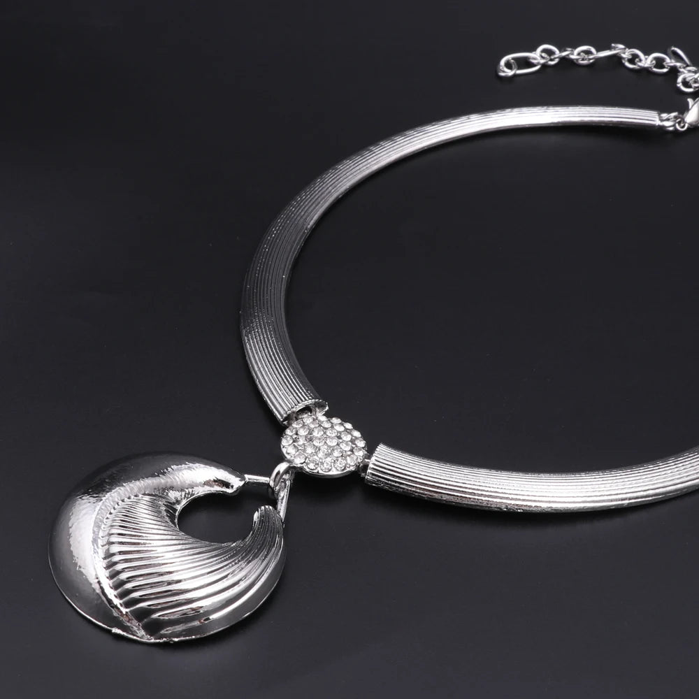 Dubai Jewelry Set For Women Silver Plated Luxury