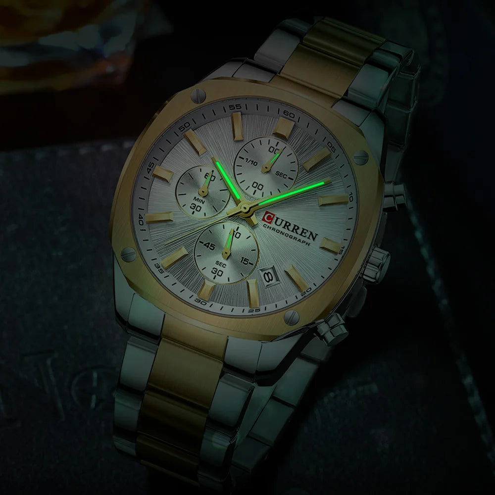CURREN Men's 42mm Sport Chronograph Steel Watch