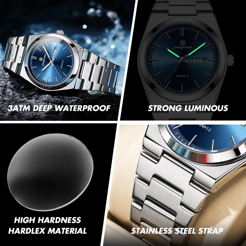 PAAZOMU Luxury Quartz Man Wristwatch Sport Men Watches
