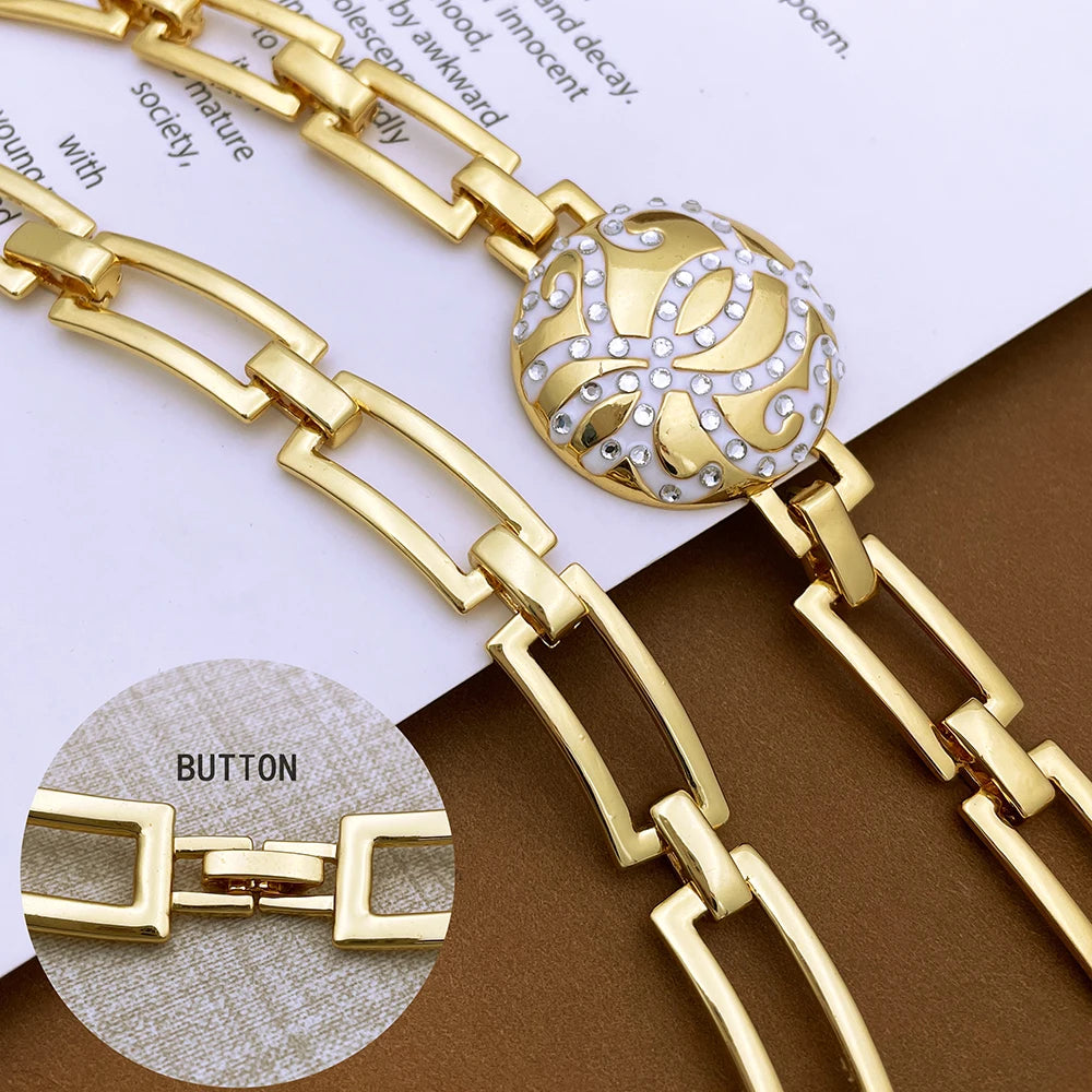 Classic Design Women Necklace Earrings Ring Bracel