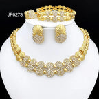latest Italian Ladies Fine Jewelry Sets Gold Color