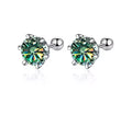 TY 0.3-2CT Moissanite Earrings 925 Sterling Silver - bluegreen / 2ct 8mm / China Mainland, bluegreen / 0.5ct 5mm / China Mainland, bluegreen / 0.3ct 4mm / China Mainland, bluegreen / 1ct 6.5mm / China Mainland, bluegreen / 0.8ct 6mm / China Mainland, bluegreen / 0.2ct 3.5mm / China Mainland