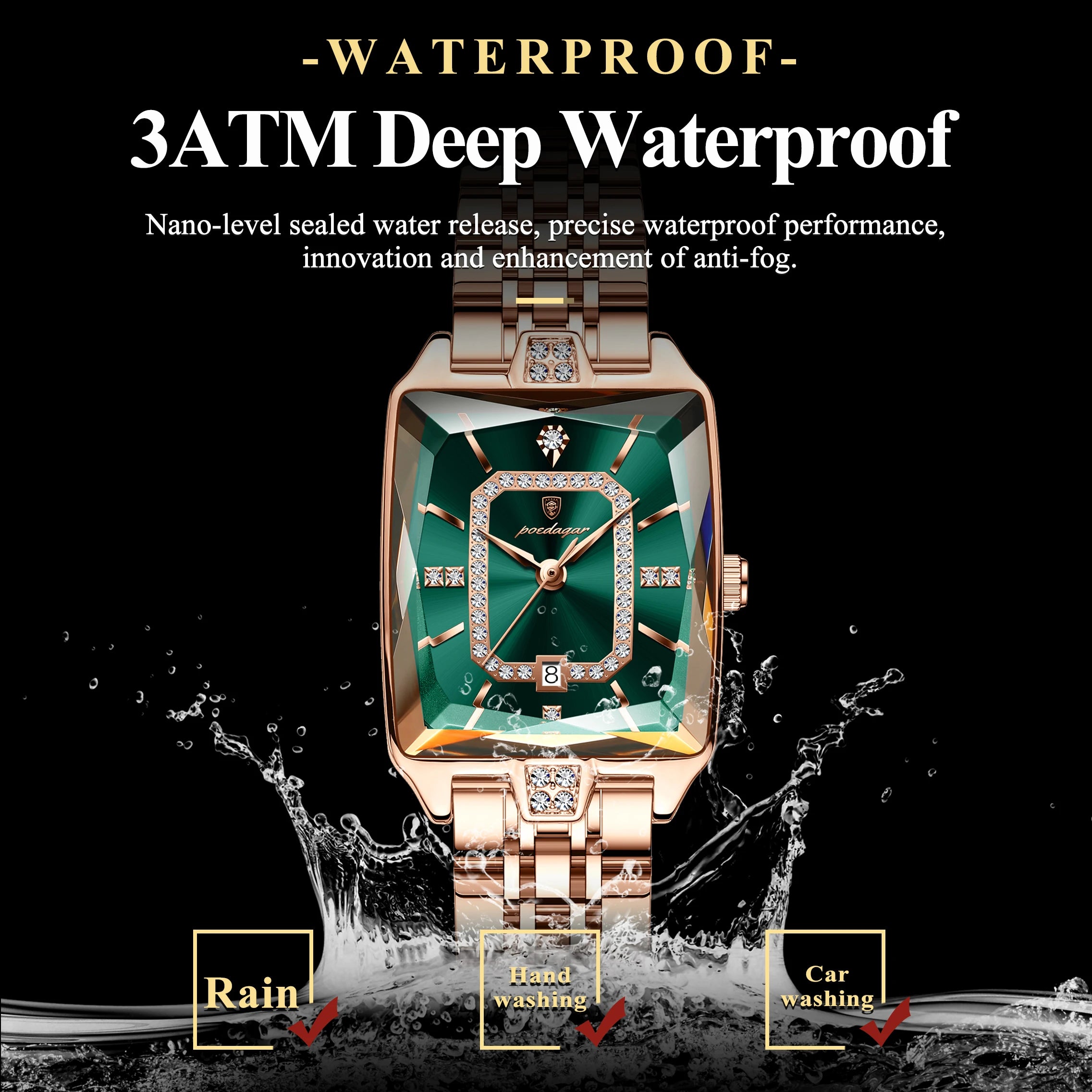 POEDAGAR Luxury Woman Watch Waterproof Date High