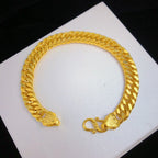 Natural 18 K Gold Color Twists Bracelet for Women