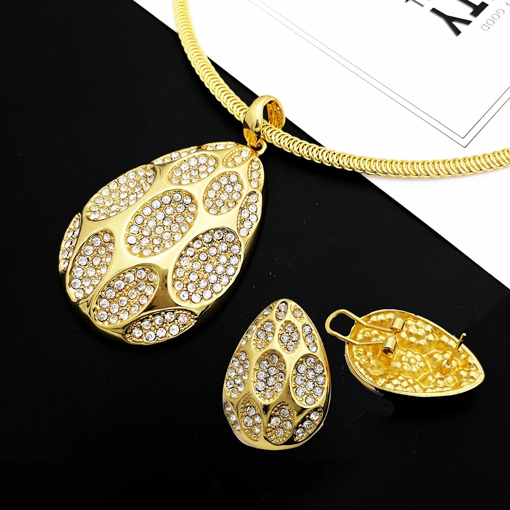 New Necklace And Earrings Set Unique Dubai Fashion