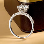 1/2/3/4CT Oval Cut Full Moissanite Engagement Rings