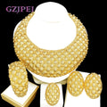 African Dubai 18K Gold Plated Chunky Jewelry Set