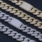 Bling Zircon Cuban Link Chain for Men Iced out.