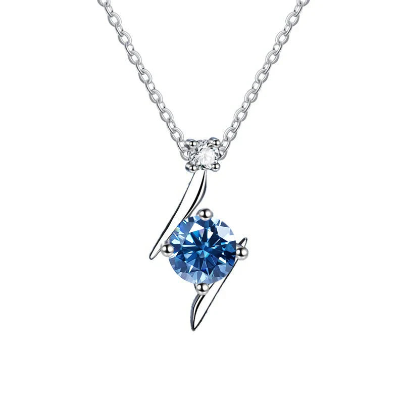 1.0 carat women moissantie pendant necklace for