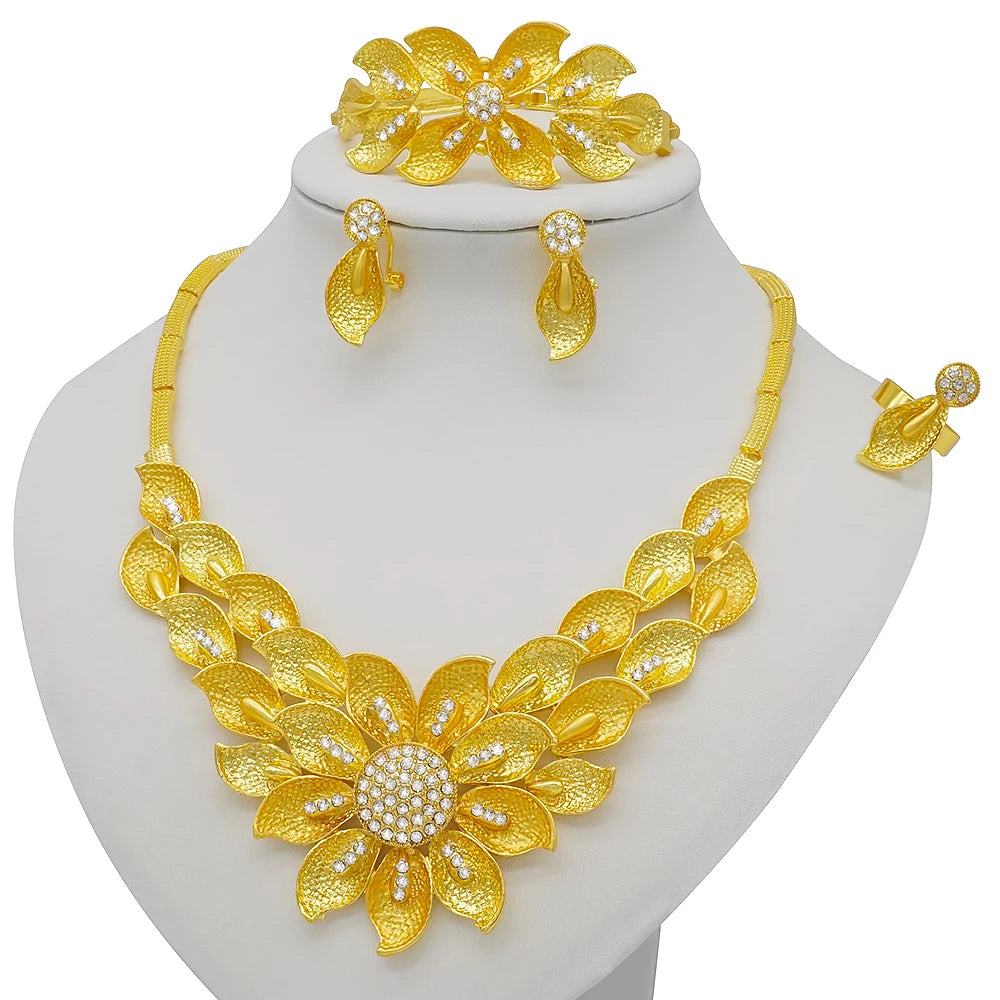 Dubai Women Gold Color Jewelry Sets African Wedding - BJ-883-G4