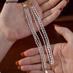 Personalisiertes Armband mit Naturperlen, handgefertigt, 14K