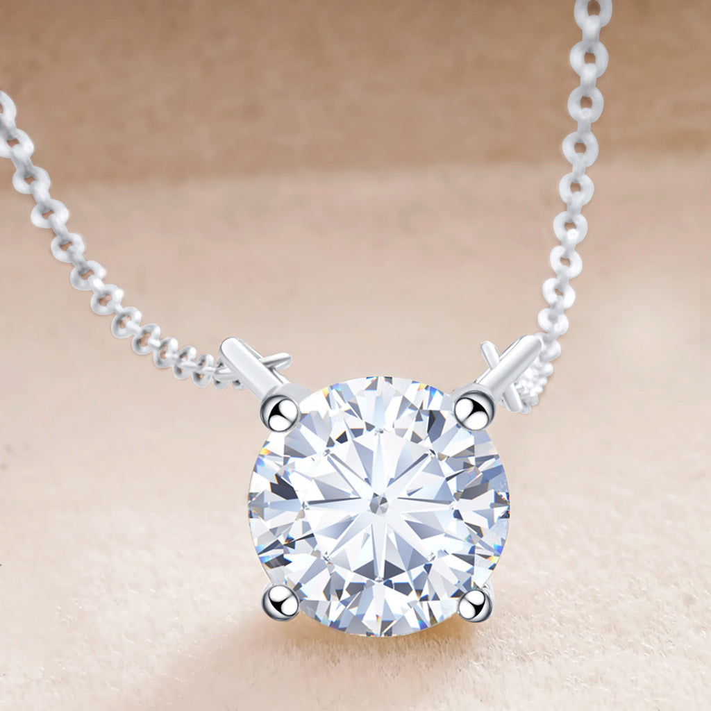 Moissanite Dia 6.5mm 0.5-5CT Woman Pendant Sier