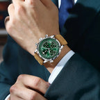 POEDAGAR Business Men Wristwatch Waterproof Luminous
