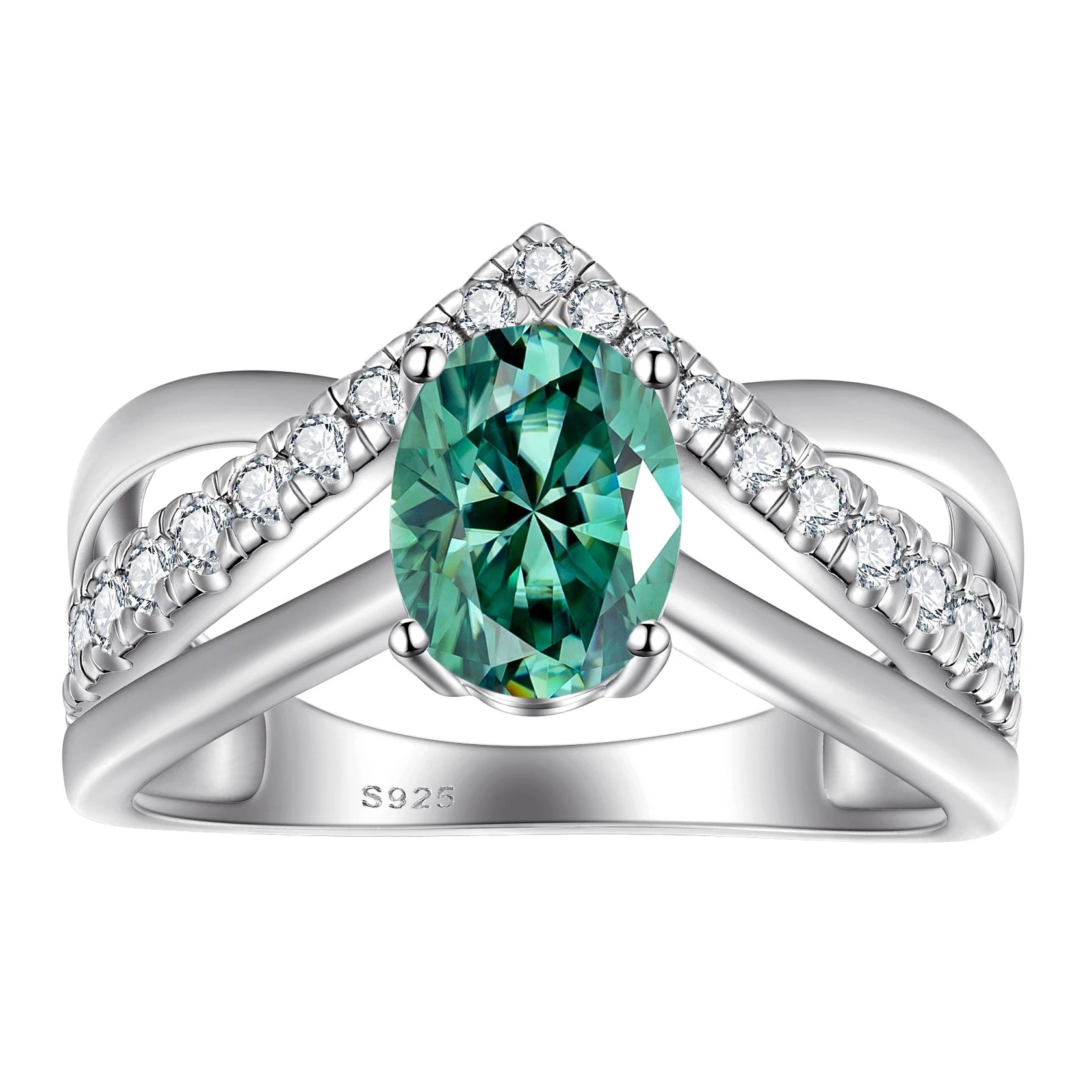 Real 1.5ct Pink Moissanite Wide Ring for Women