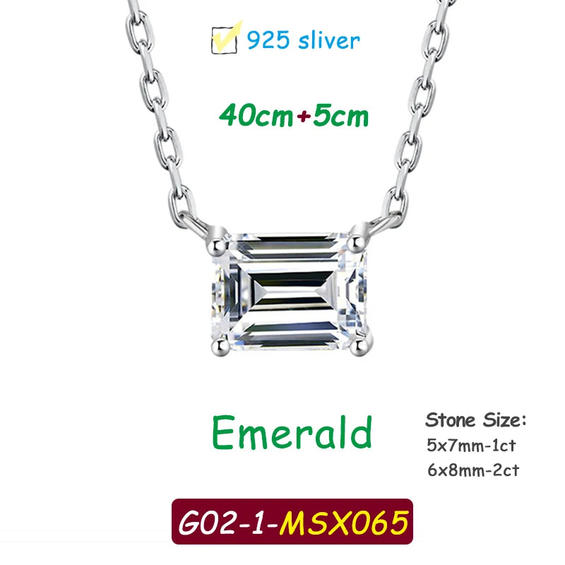 Djmax 1-3ct Classic Moissanite Necklace for Women
