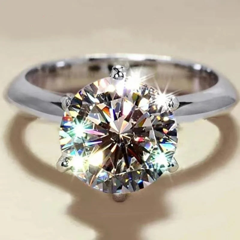 GRA Certified Moissanite Ring VVS1 Lab Diamond