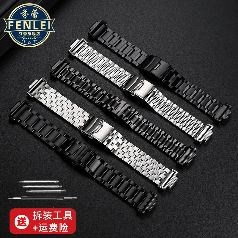 Quick Metal Modified watchband Case Suit For Casio.