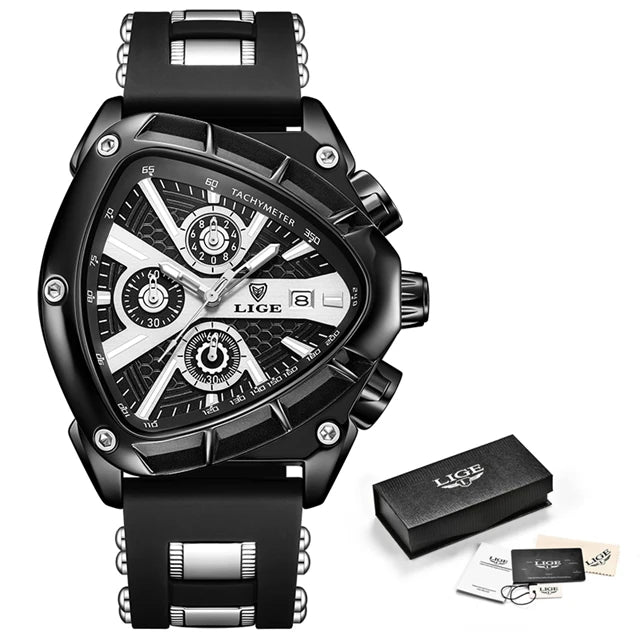 Lige Watch for Men Chronograph Casual Fashion