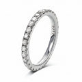 Solid 2mm 3mm White Round Moissanite Diamond Full - 2mm silver / 12, 2mm silver / 4, 2mm silver / 11.5, 2mm silver / 4.5, 2mm silver / 5, 2mm silver / 5.5, 2mm silver / 6, 2mm silver / 6.5, 2mm silver / 7, 2mm silver / 7.5, 2mm silver / 8, 2mm silver / 8.5, 2mm silver / 9, 2mm silver / 9.5, 2mm silver / 10, 2mm silver / 11, 2mm silver / 10.5