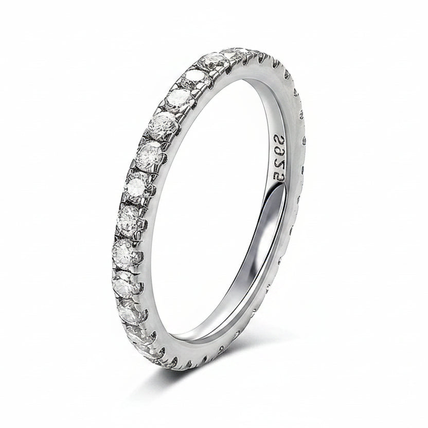 Solid 2mm 3mm White Round Moissanite Diamond Full