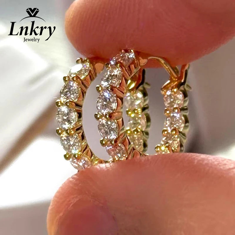 Lnkry Sparkling Full Moissanite Earring 14k