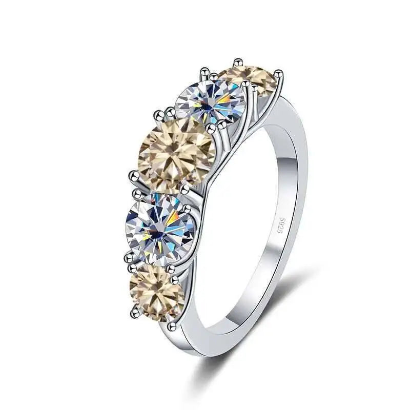 TY 3.6carat D Color Real Moissanite Ring For Women