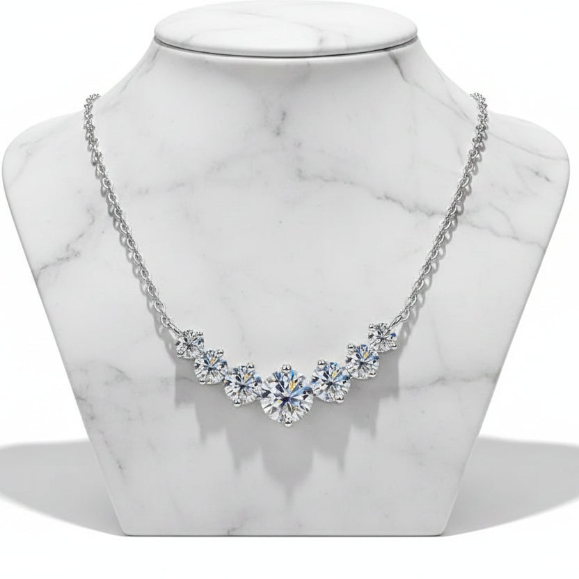 Moissanite Necklace For Woman Wedding Fine Jewely With