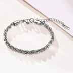 2-5MM Edelstahl-Seilarmbänder für Jungen, verstell