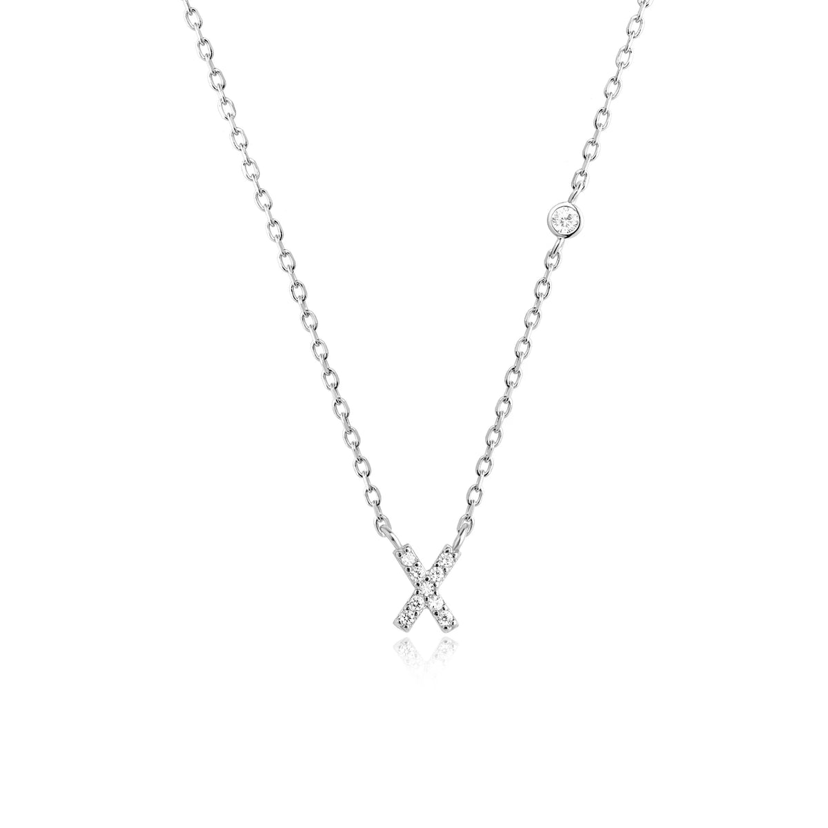 ANDYWEN 925 Sterling Silver Gold Small 26 Letters A- Z - Silver X