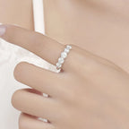 18 Karat Weißgoldringe Platin PT950 Moissanit