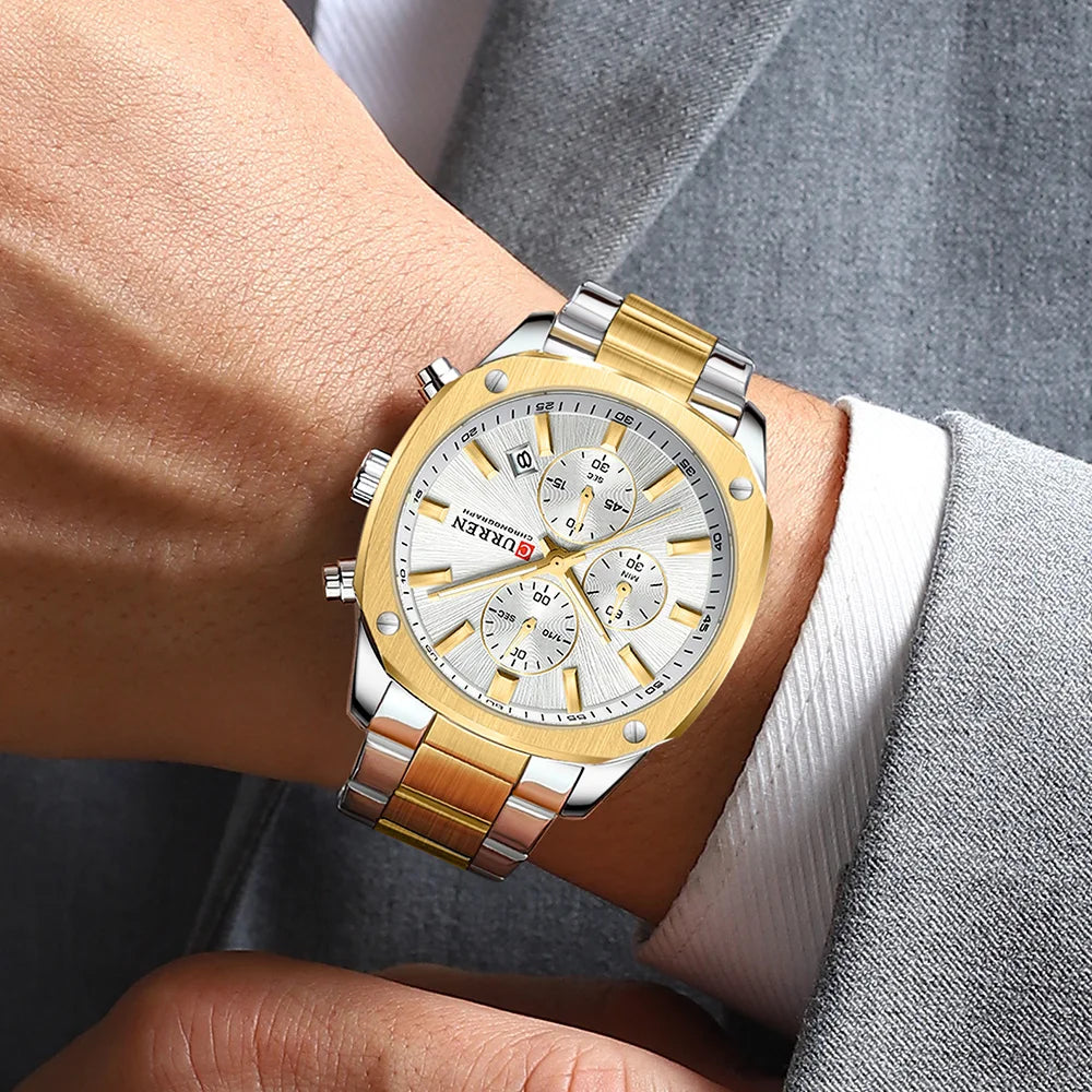 CURREN Men's 42mm Sport Chronograph Steel Watch