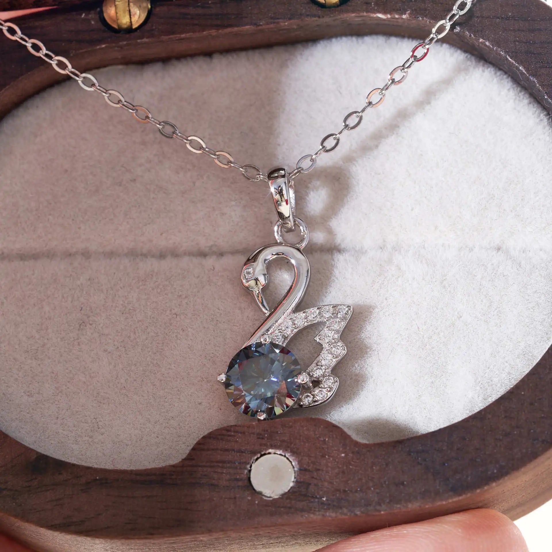 Real Moissanite Necklace 1CT 925 Sterling Silver