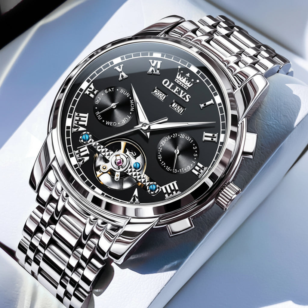 OLEVS 6607+6602 Original Men Women Watch Luxury Brand - Man 5 / United States, Man 5 / China Mainland