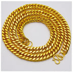 24K Massivgold AU999 Herrenkette 60cm, Schwer