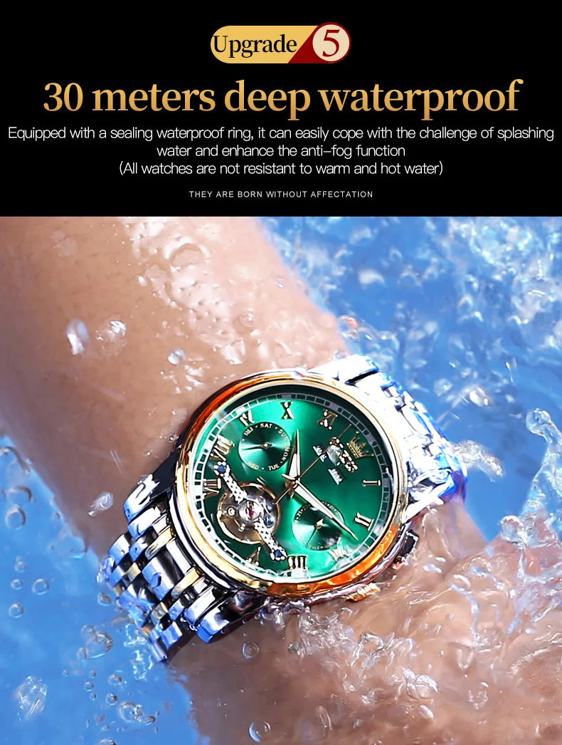 Olevs Automatic Mechanical Watch for Men Date