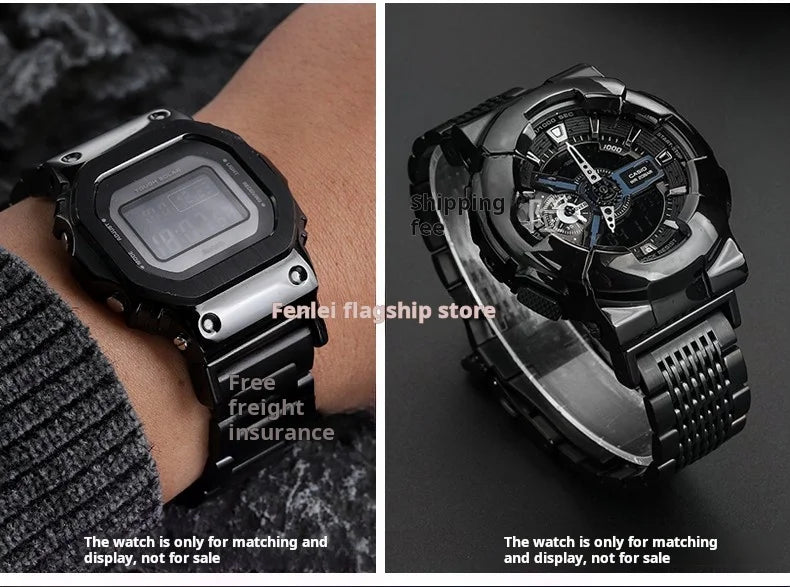 Quick Metal Modified watchband Case Suit For Casio.