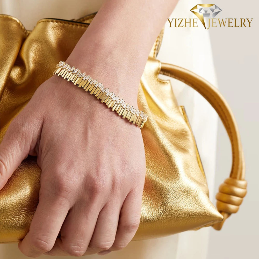 2026 Fashion Stacking Wrist Bracelet Paved Bling