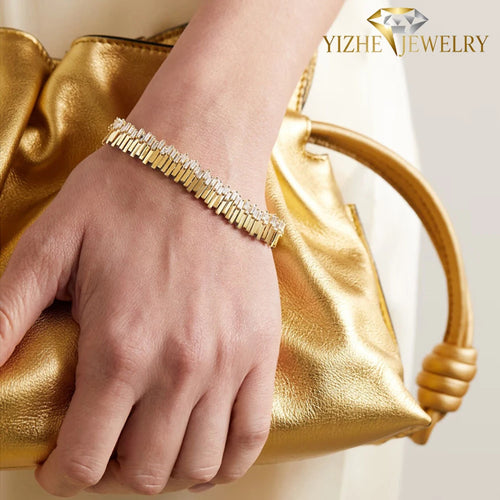 2026 Fashion Stacking Wrist Bracelet Paved Bling