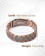 Premium Copper Bracelet for Men  Health with Grid