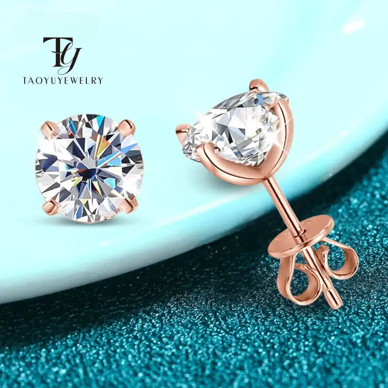 TY 925 Sterling Silver 0.2-3CT Rose Gold Color