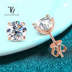 TY 925 Sterling Silver 0.2-3CT Rose Gold Color