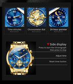 Olevs Men's Watches Classic Multifunctional Flywhe