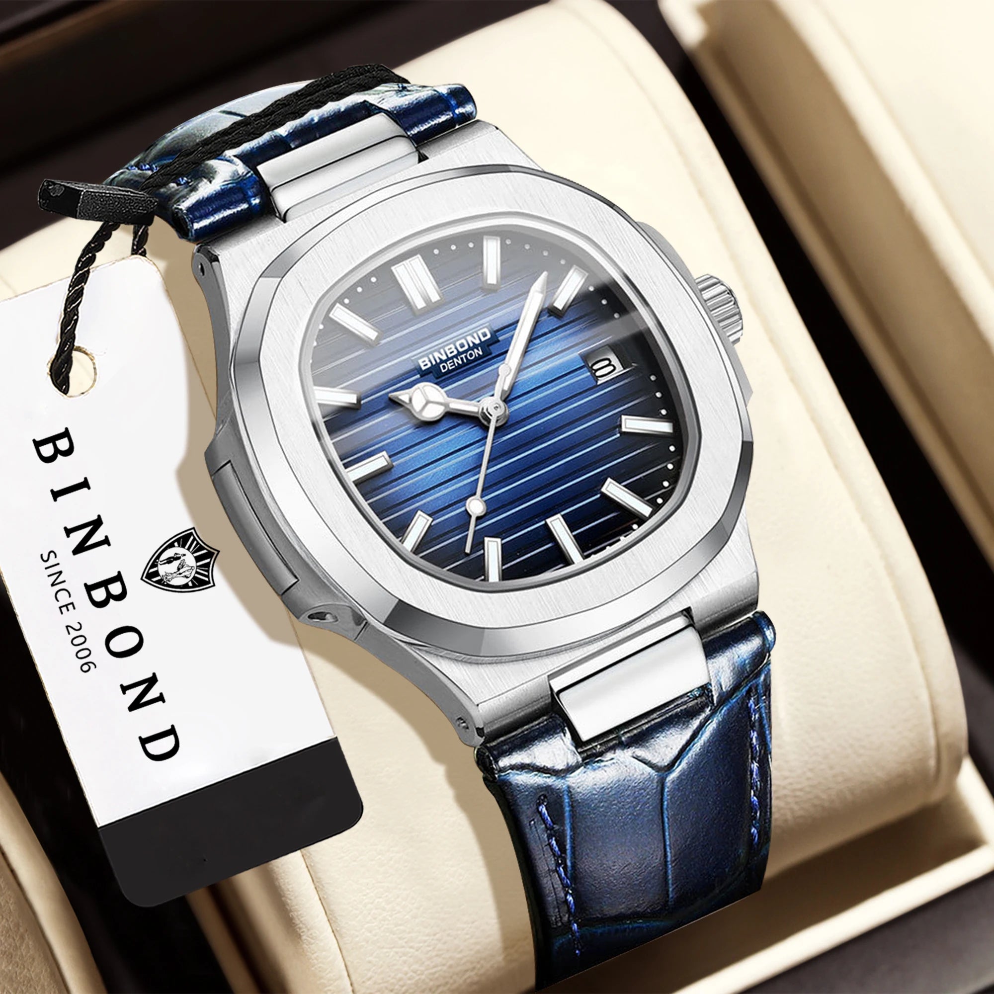BINBOND precise quartz wristwatches for men luxury