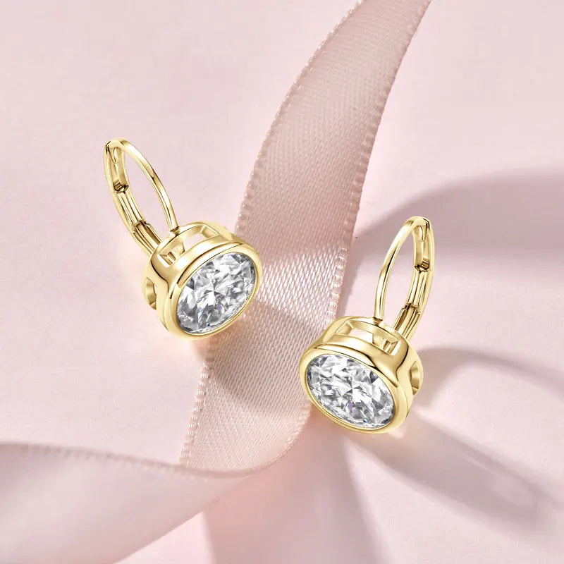 Lnkry 6.5MM/8MM Moissanite Hoop Earring 14k