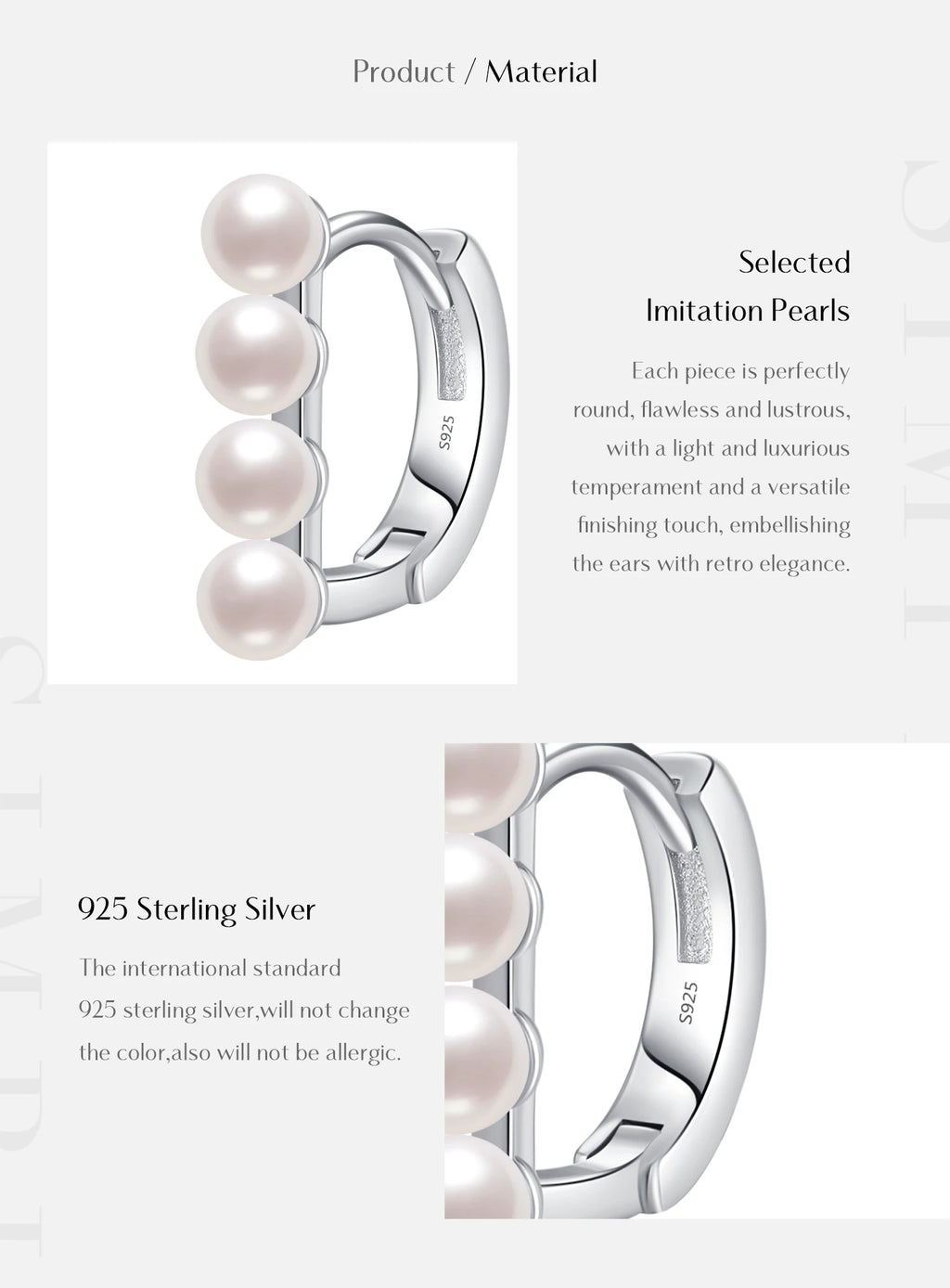 Modian 925 Sterling Silver Shell Pearl Geometric