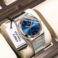 POEDAGAR Luxury Men's Watches Waterproof Luminous Date - 930 Rose Gold Blue