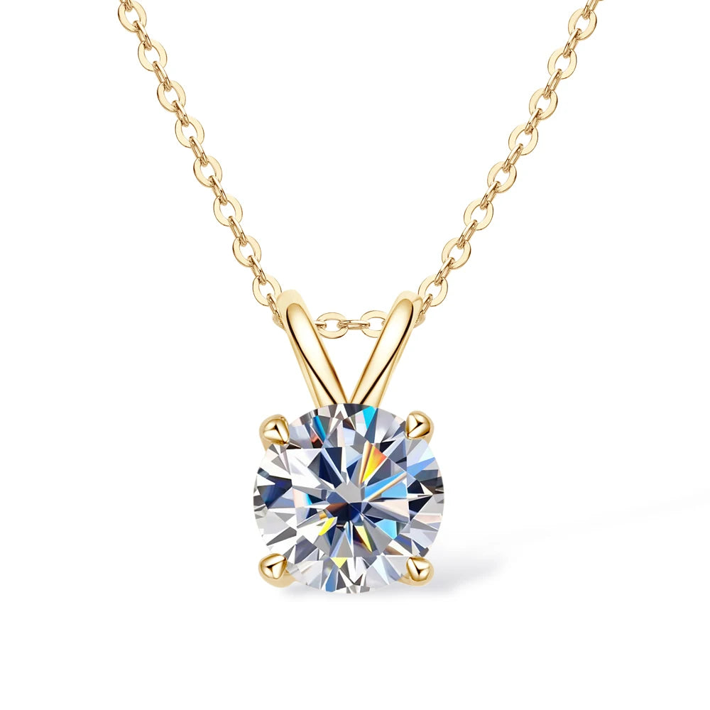 Moissanite Pendant Necklace 0.5-5CT D Color VVS1