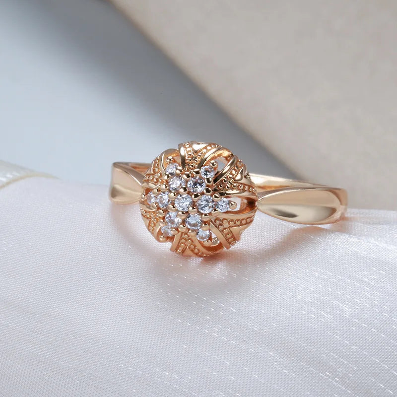 Real 18k Gold Diamond Ring for Women To Join Party