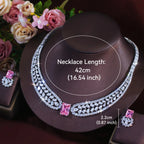 ThreeGraces Exquisite Brilliant Pink Square Zirconia