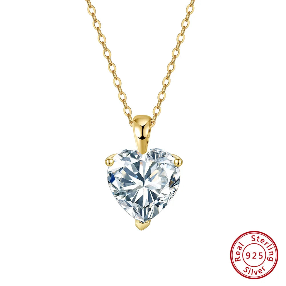 Rinntin Moissanite Diamond Heart Pendant 1-4CT